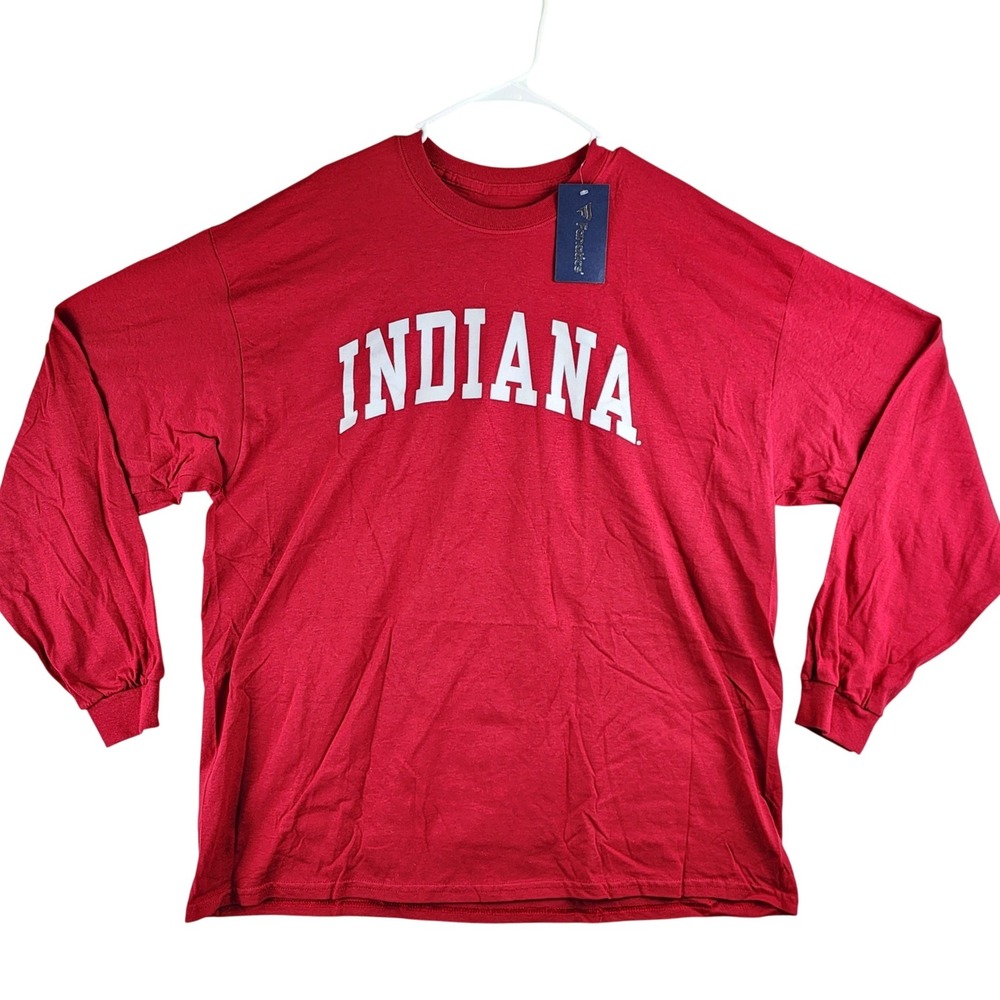 Indiana Hoosiers Fanatics T-Shirt Mens 2XL Red Long Sleeve Collegiate Graphic